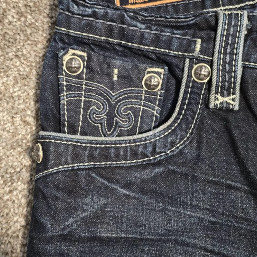 Rock Revival Men's Dark Blue Jeans - Picture 7 of 7